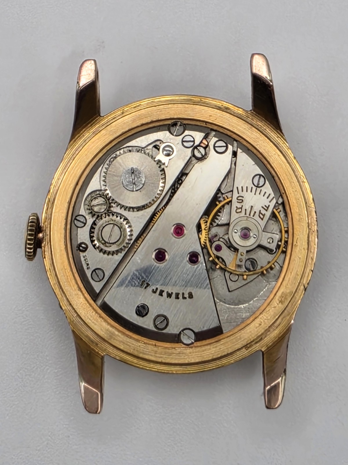 Vintage Swiss Triple Calendar Manual Wind Watch Malona 17J 40’s excellent
