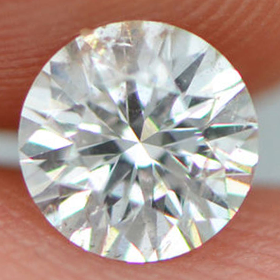 Round Shape Diamond White Certified Real Loose G/SI3 Enhanced 5.07 MM 0.50 Carat