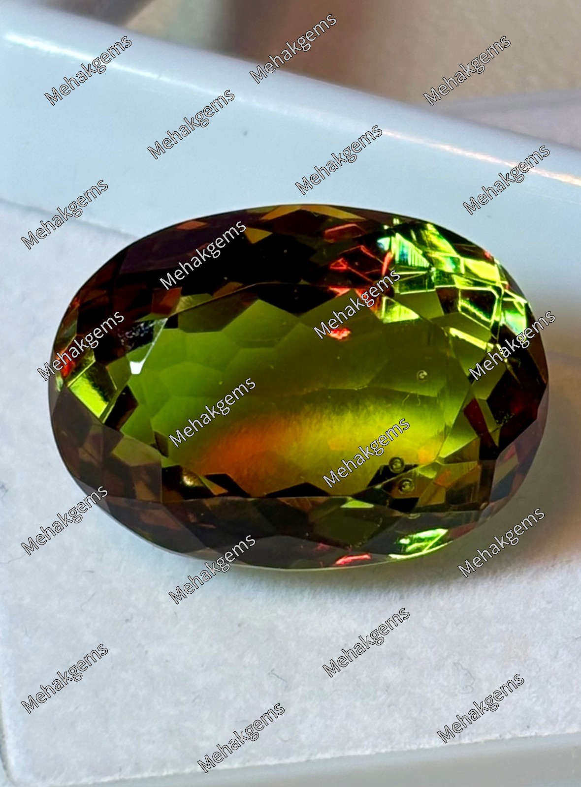 32 Ct Color Changing Zultanite Oval Gemstone, Large Rare Diaspore, Multicolor