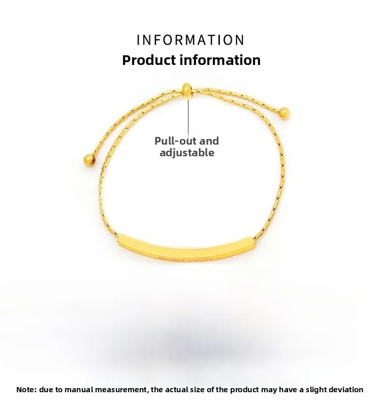 Titanium Steel Slider Chain Bracelet For Women In New Style and design