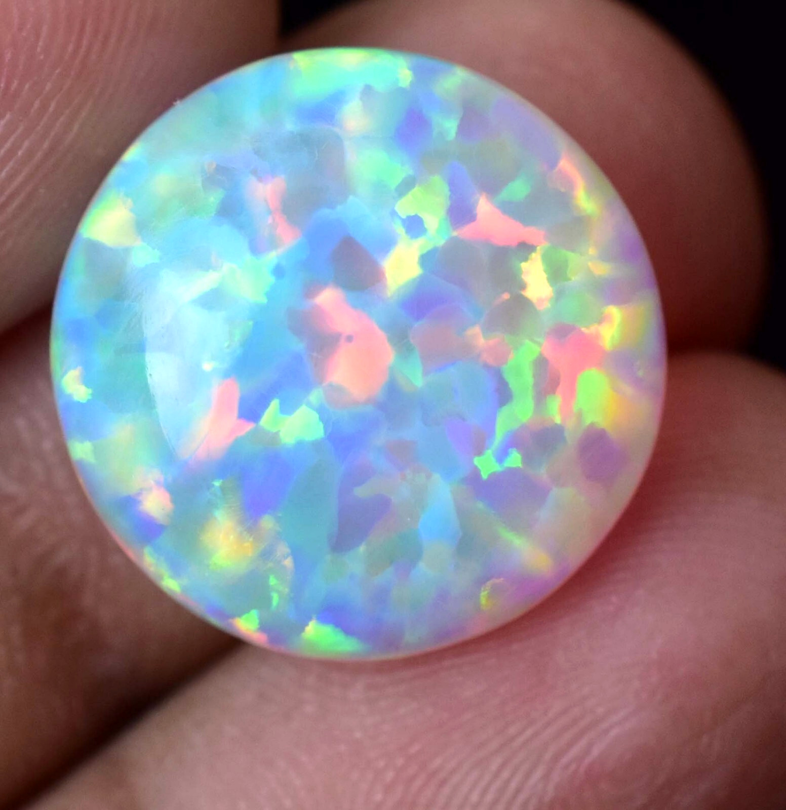Natural Ethiopian Fire Opal 11.35 CT Certified Play Of Color 16 X 16 MM Gemstone