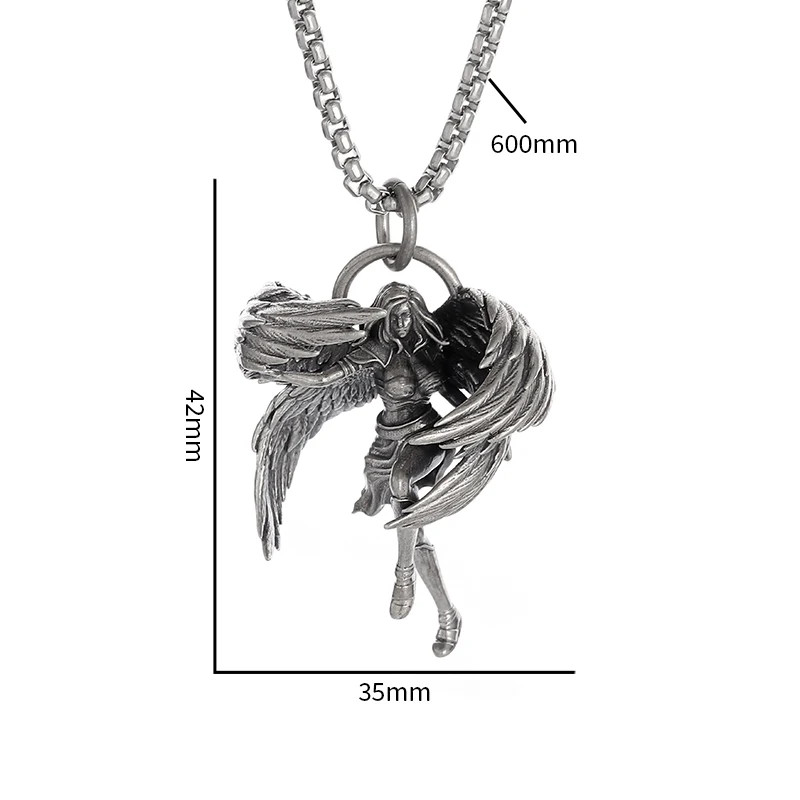 Angel Of The Highest Order Jewelry Vintage Silvery Sexy Goddess Pendant Necklace