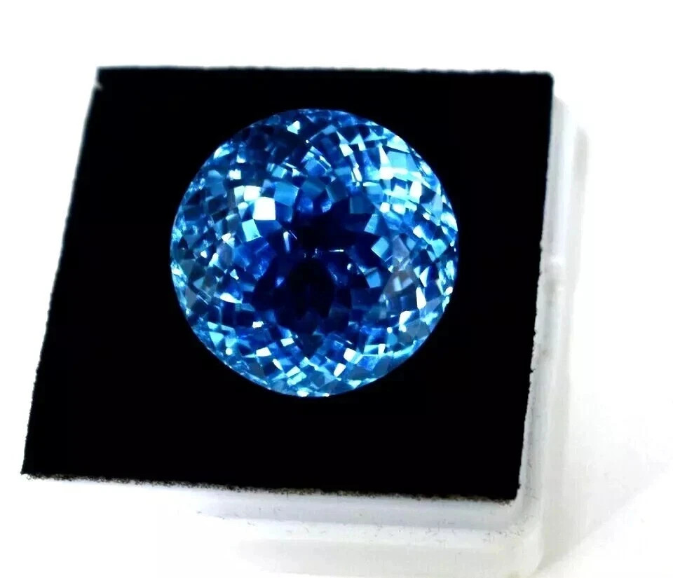 AAA+ Natural Santa Maria Aquamarine 9.55 Ct Round Cut Gemstone Certified