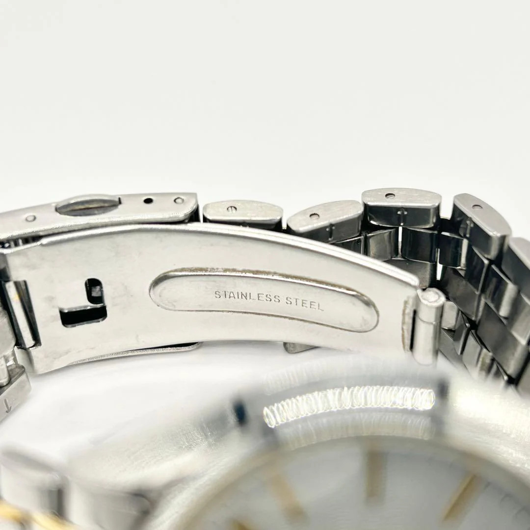 AMONTE Analog Quartz Wristwatch 37mm Silver Stainless Steel Tested Working