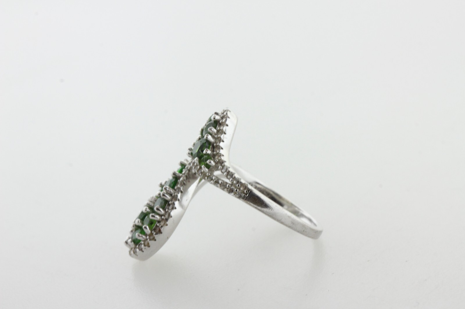 Fuzion Creations International Sterling Silver 925 CZ Cluster Drops Ring- Size 8