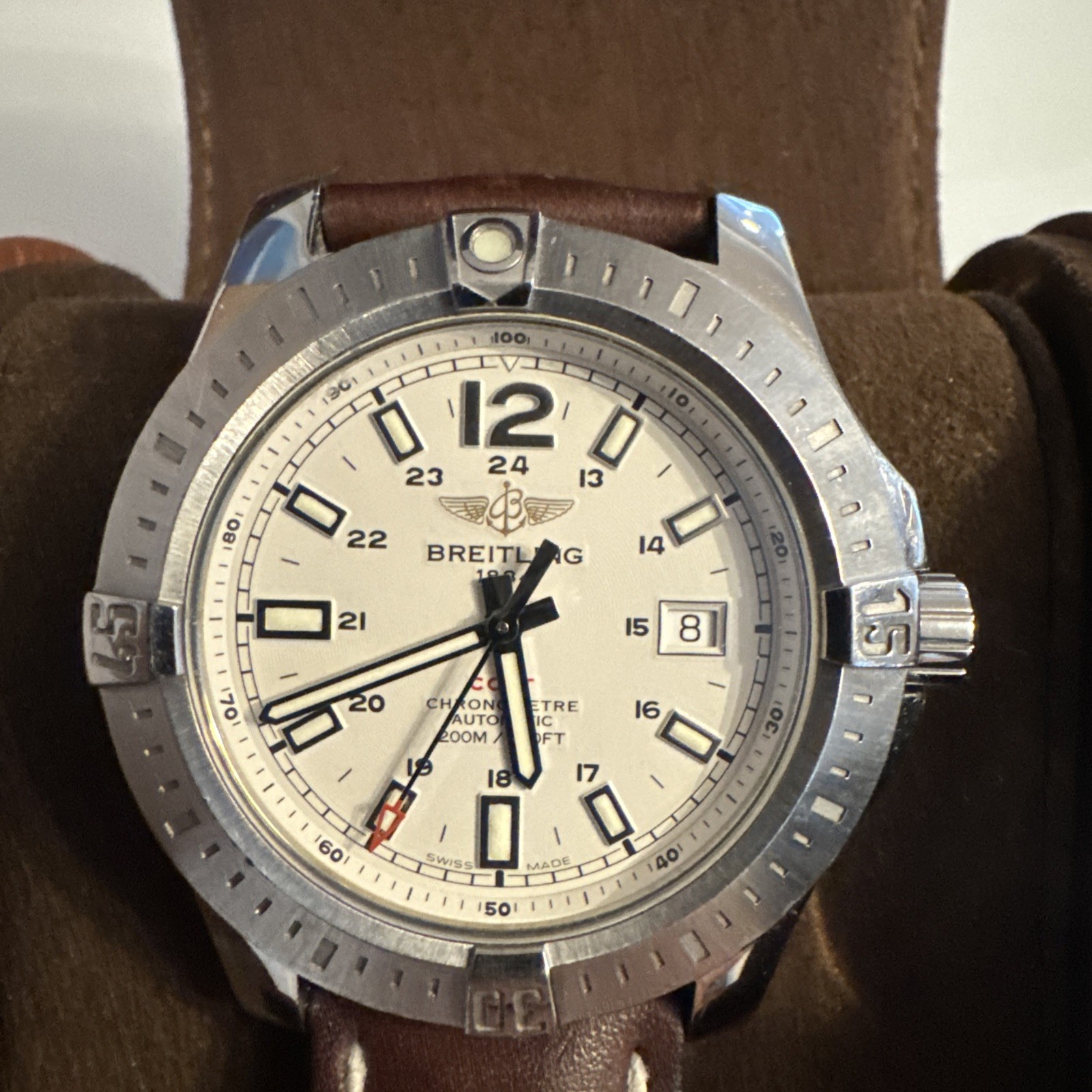 Breitling Colt White Dial on Steel A17388