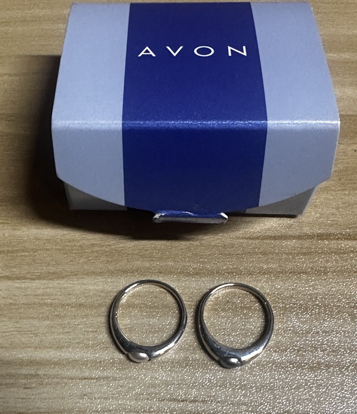 VINTAGE AVON STERLING SILVER PEARL DOME STYLE RING WHITE & GRAY DUO SIZE 6