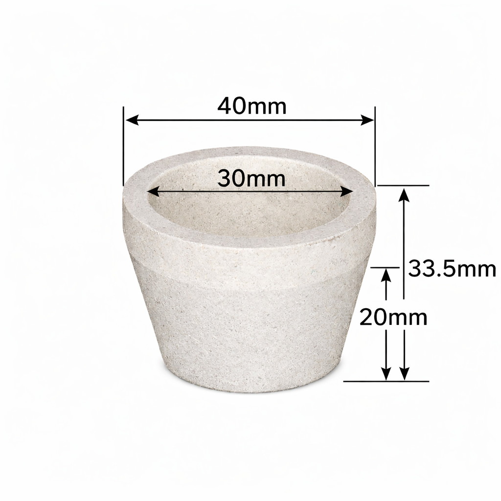 #7A, 1-9/16 – Magnesium Oxide, Fire Assay Cupel – Gold. Silver Refining | QTY: 6
