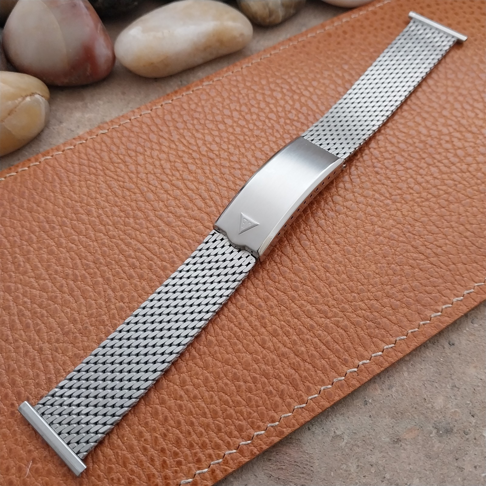 22mm Stainless Steel Thick Mesh Long JB Champion Unused 1960s Vintage Watch Band