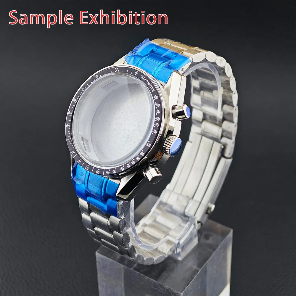39.7mm Men’s Metal Case for VK63 Movement Watch Parts 20mm Strap Watch Box