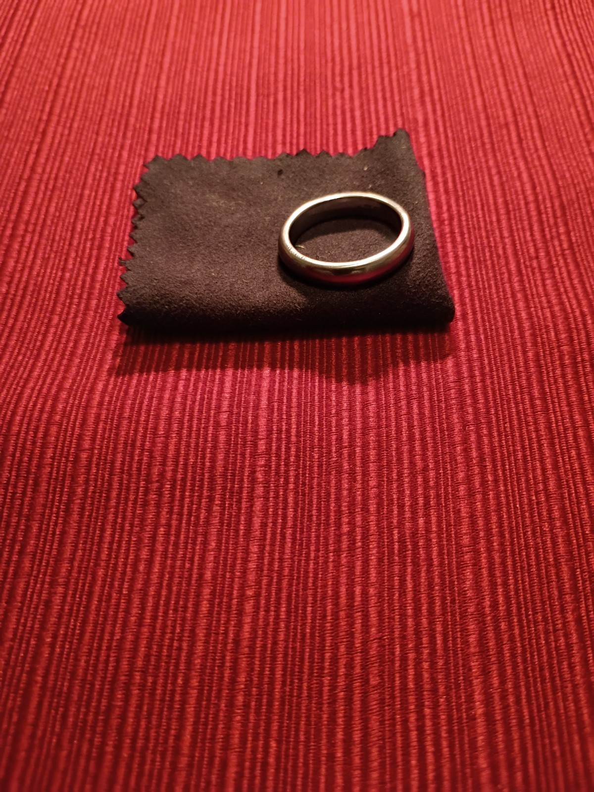 Triton Tungsten Comfort Fit Band Ring Size 8.5 6mm Silver Signed