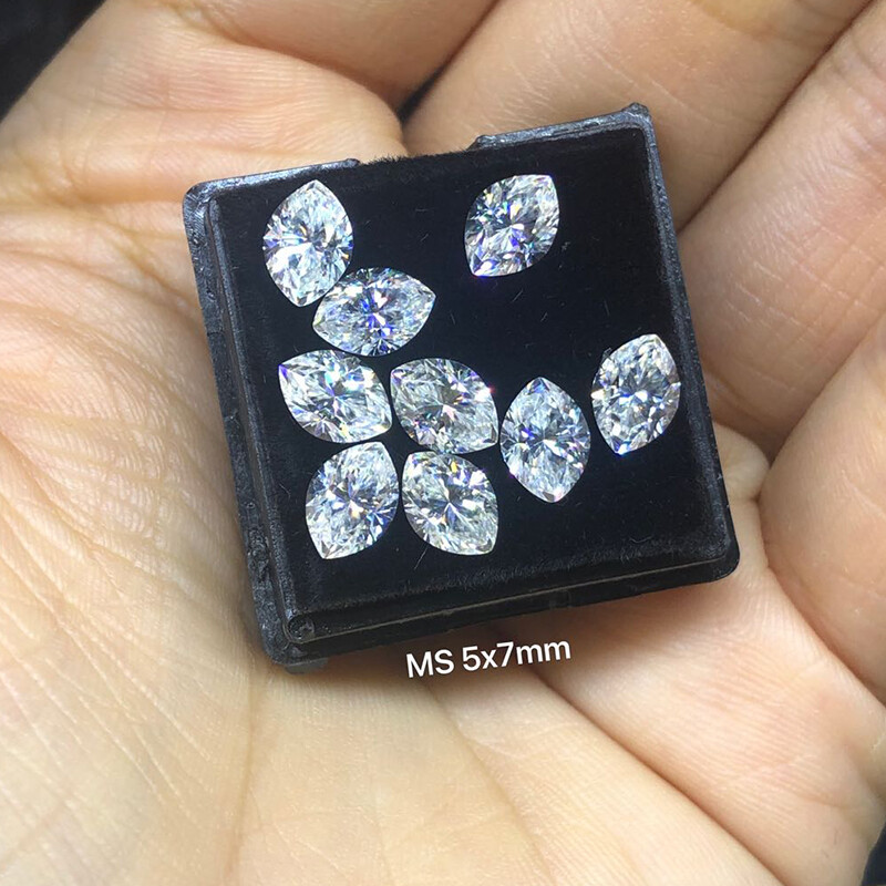 2.5x5mm 1.0CT Small Melee Size Marquise Moissanite Loose Stone D VVS For Jewelry