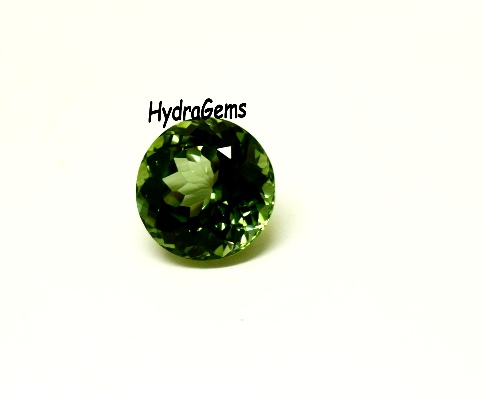 Certified Olive Green Tourmaline Afghanistan 14.85 Ct Round Cut Loose Gemstone