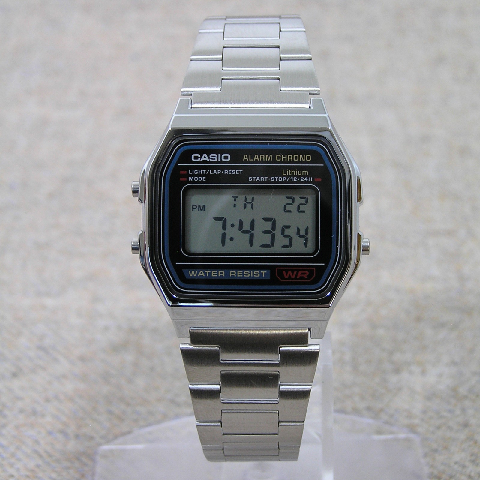 UK STOCK CASIO A158WA-1JH Japan Exclusive Digital Watch Imported Model Silver