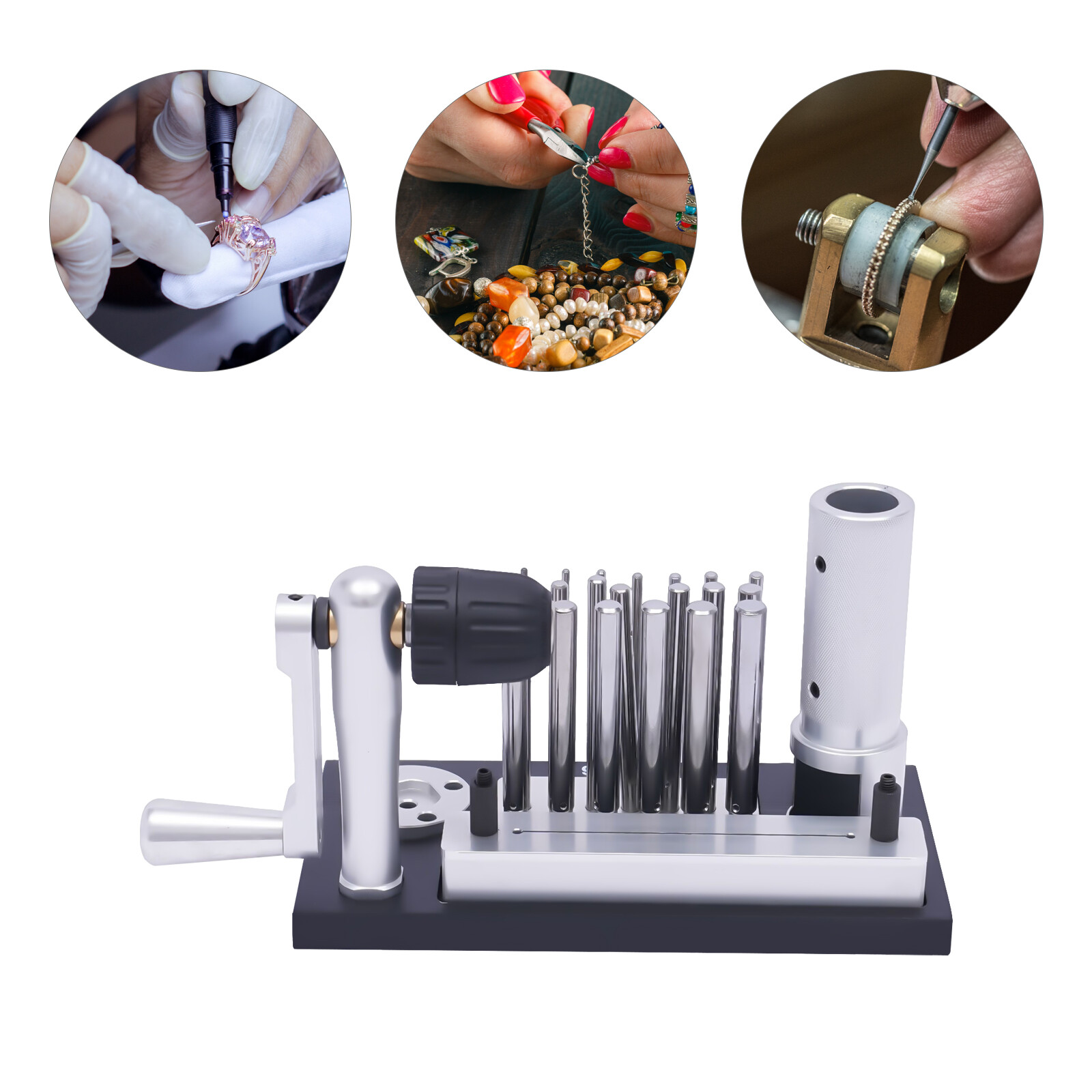 Jump Ring Maker Jewelry Tool Bending Manual Wire Drawing Machine 2.5mm-12mm