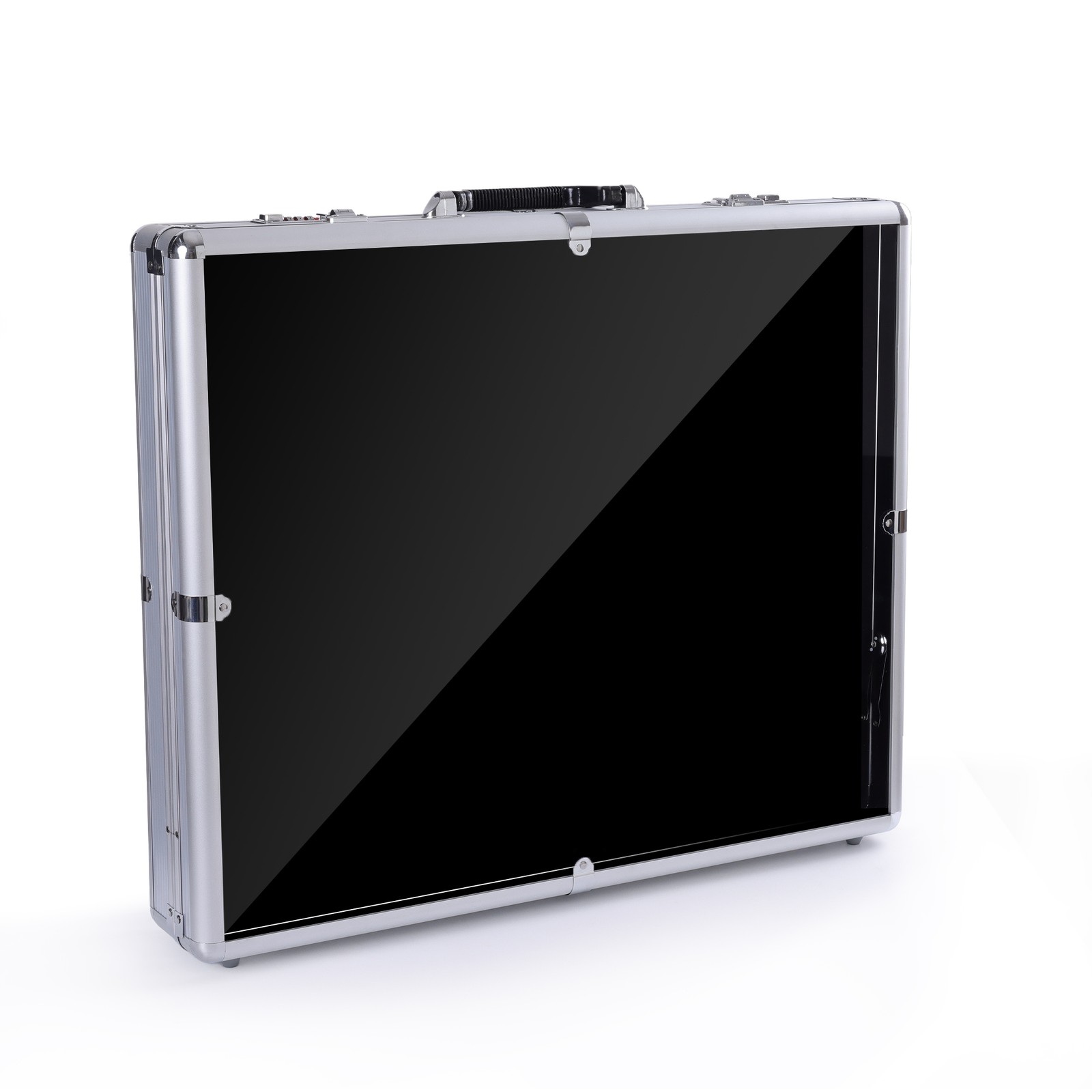 XL Lockable Aluminum Card Display Box Acrylic Trade Showing Case for TCG Jewelry