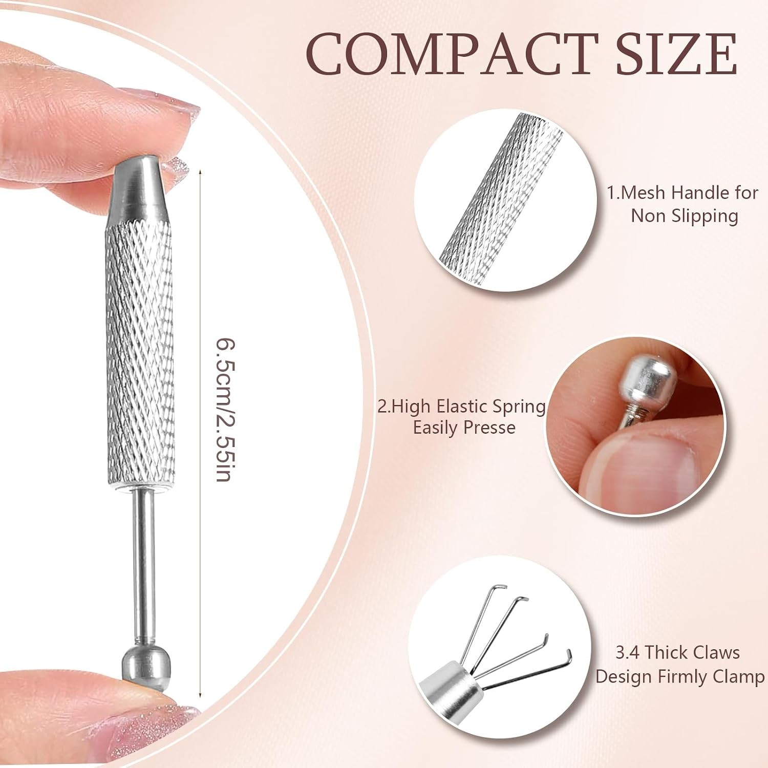 2Pcs Piercing Ball Grabber Tool for Changing Jewelry, Stianless Steel Flat Ba…