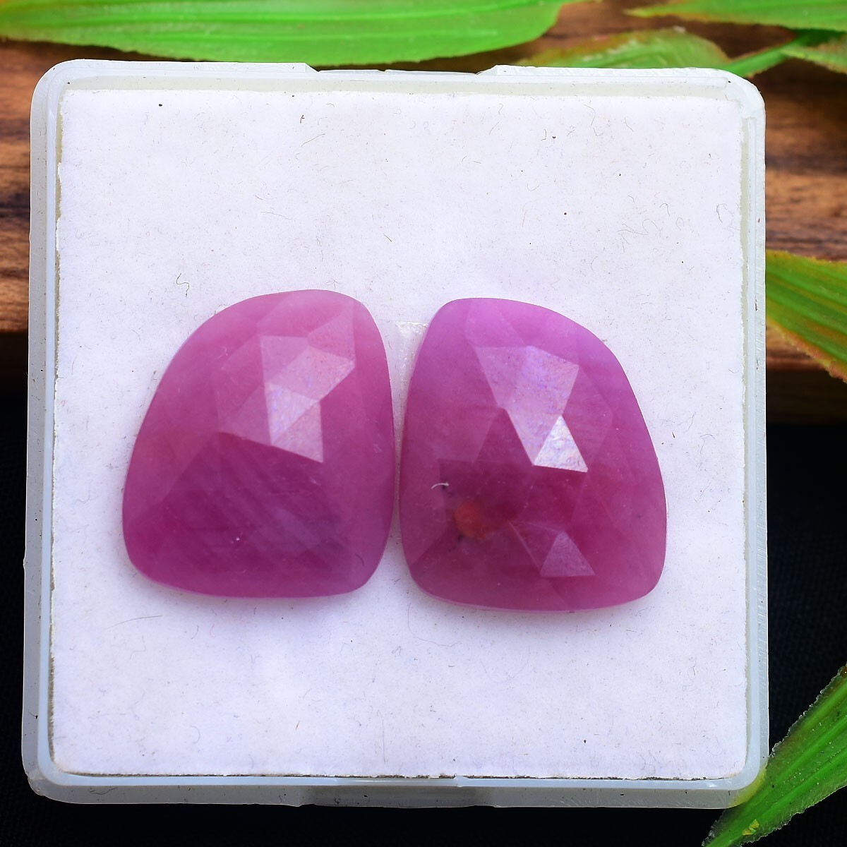 28.00 Cts Natural Untreated Ruby Pair Checker Cut Loose Gemstones Wholesale Lot