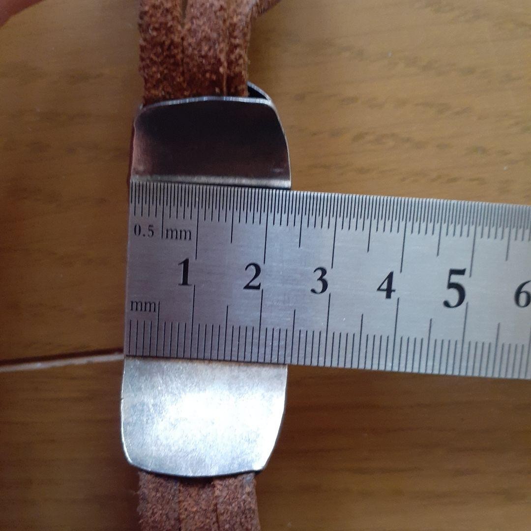 Silver and Leather Bracelet, Vintage, Used, 36.3g