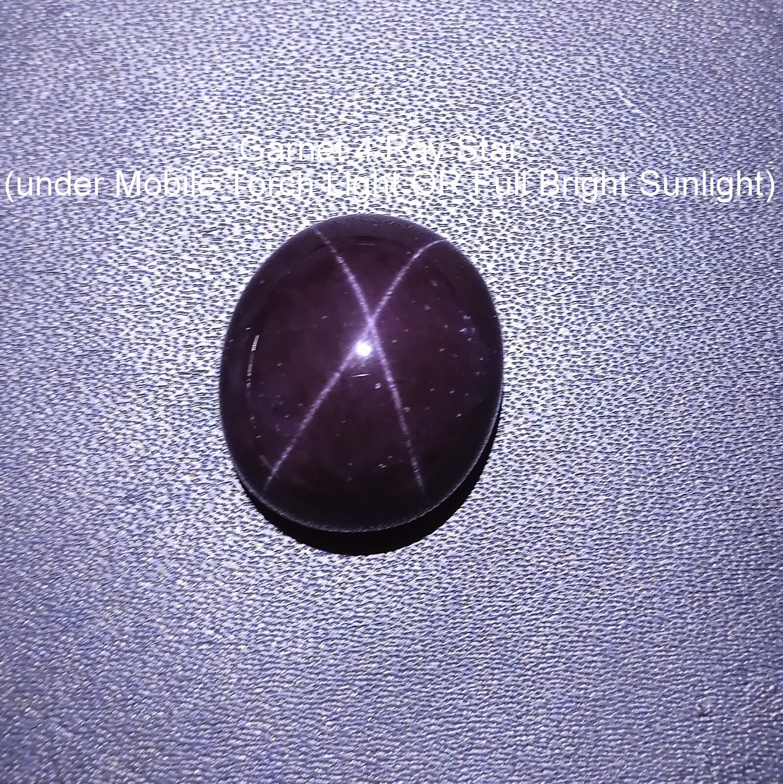 39 Carat Natural 4-Ray Star Purple Red Color Garnet Star Oval Cabochon Gemstone