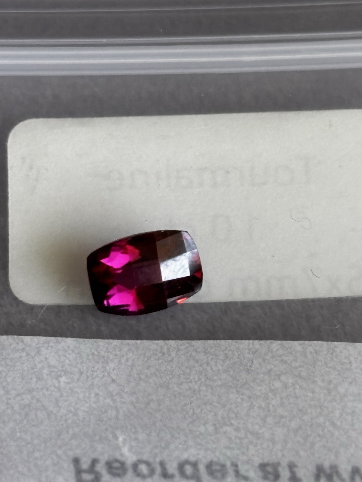 Genuine Red Tourmaline Cushion Cut Loose Gemstone 5x7mm 1.0 ctw
