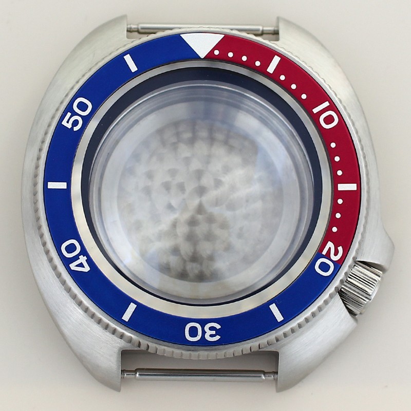 44mm Turtle Mod Stainless Watch Case Fit 28.5mm Dial For Seiko NH35 NH36 NH38