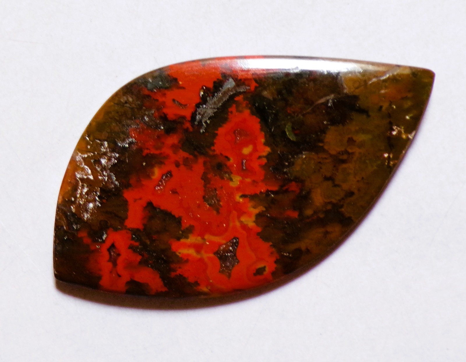 23.10 Cts Natural Seam Agate Cabochon Loose Gemstone 42X23.6X5MM 36