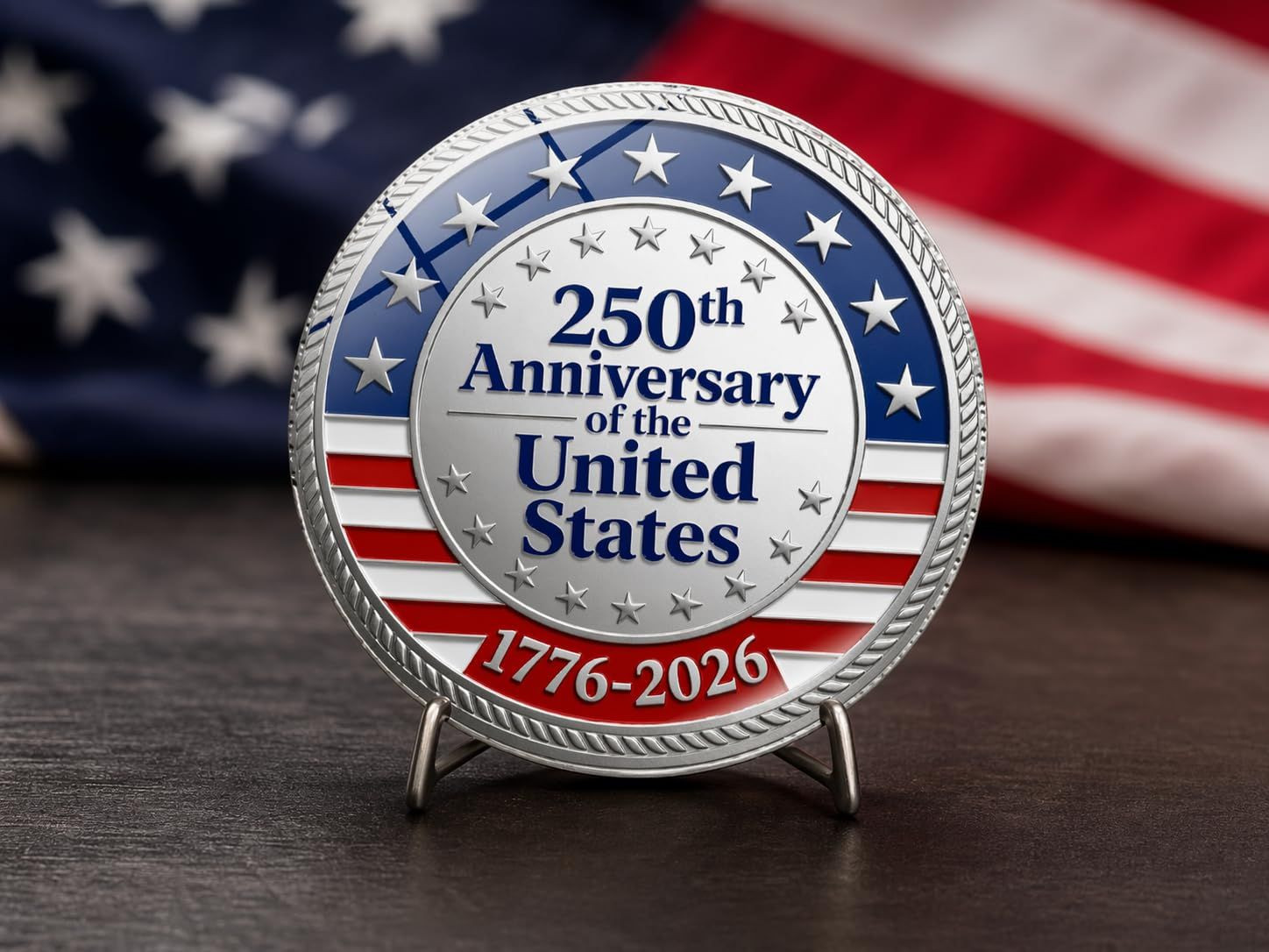250 Years of Freedom American Enamel Lapel Pins Bulk, 10 Large, Multicolor