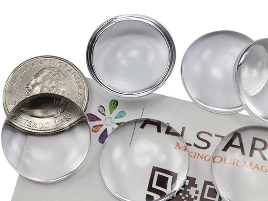 Acrylic Round Clear Cabochons Flat Back Gems For Jewelry Craft Pro Grade Jewels