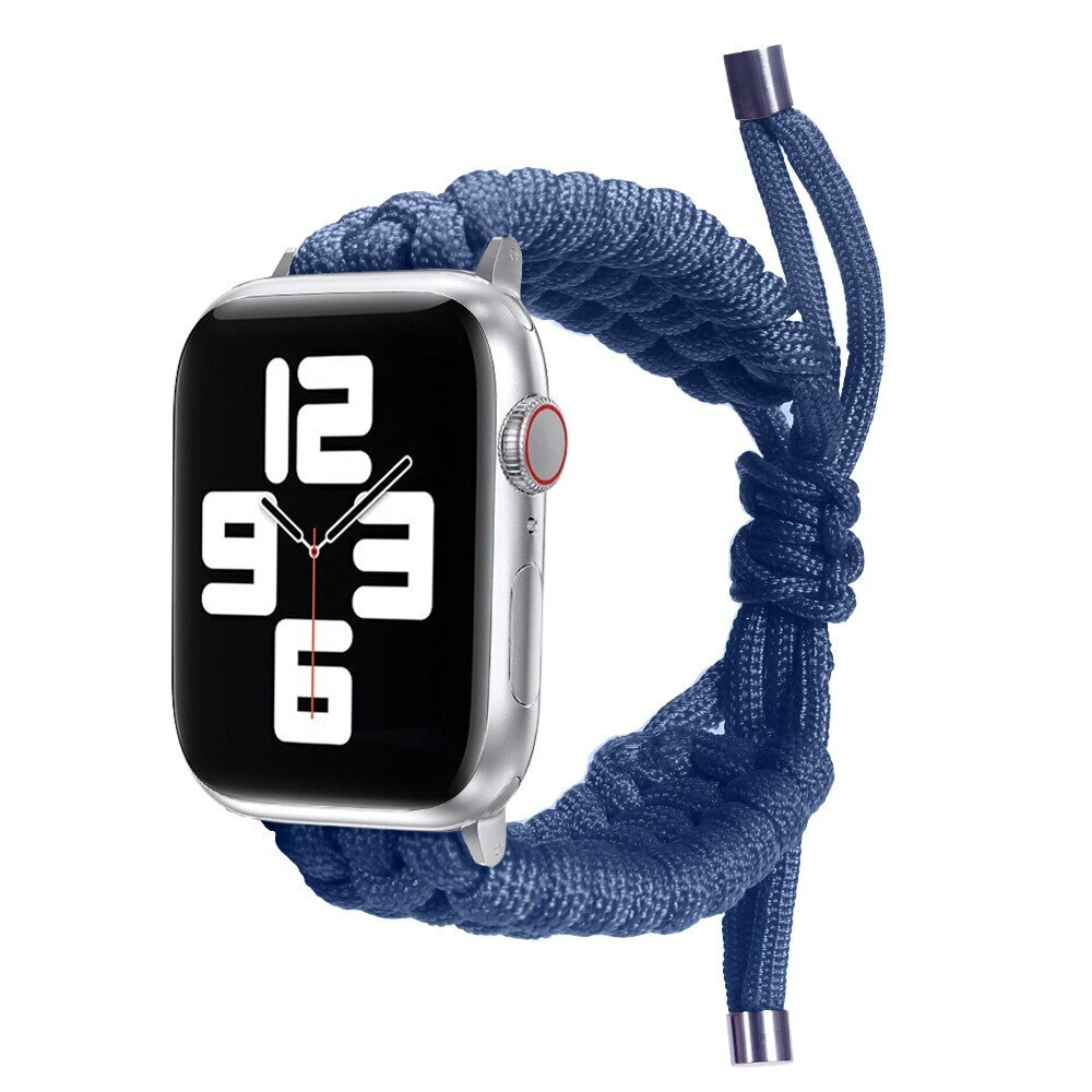 Nylon Braided Loop Strap iWatch Band For Apple Watch Series 6 SE 5 4 3 40mm 44mm