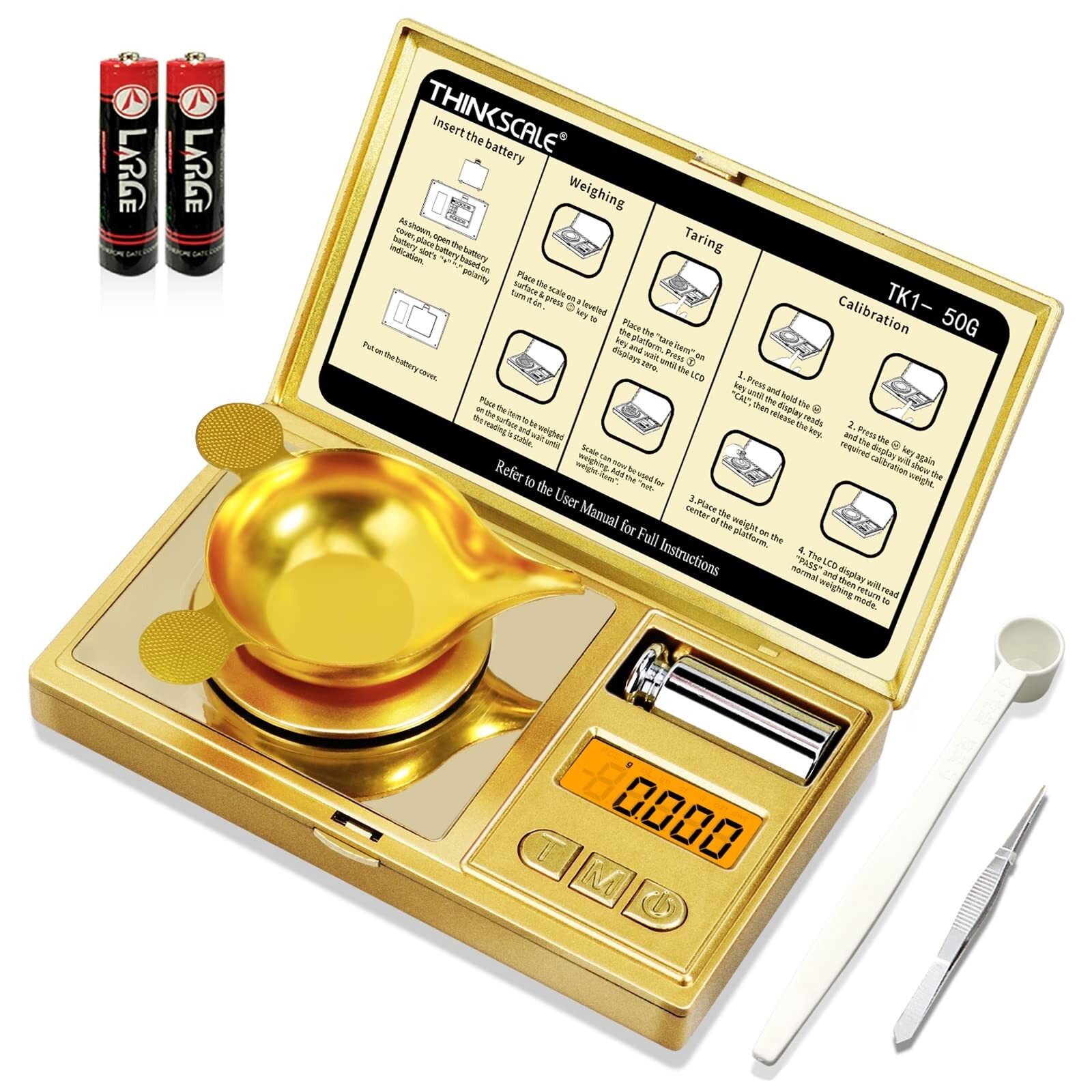 Milligram Scale, 50g/0.001g High Precision Mg Scale, Jewelry Scale with Tare,…