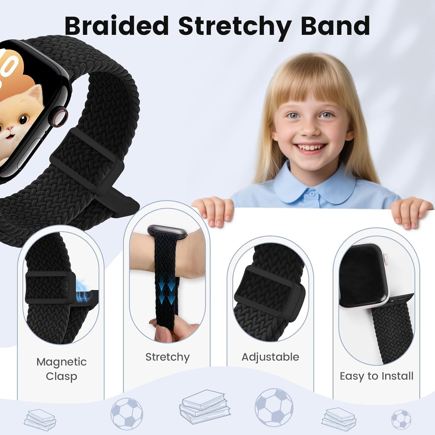 Compatible with Kids Apple Watch Band and Case 38Mm 40Mm 41Mm 42Mm 44Mm 45Mm, Ny
