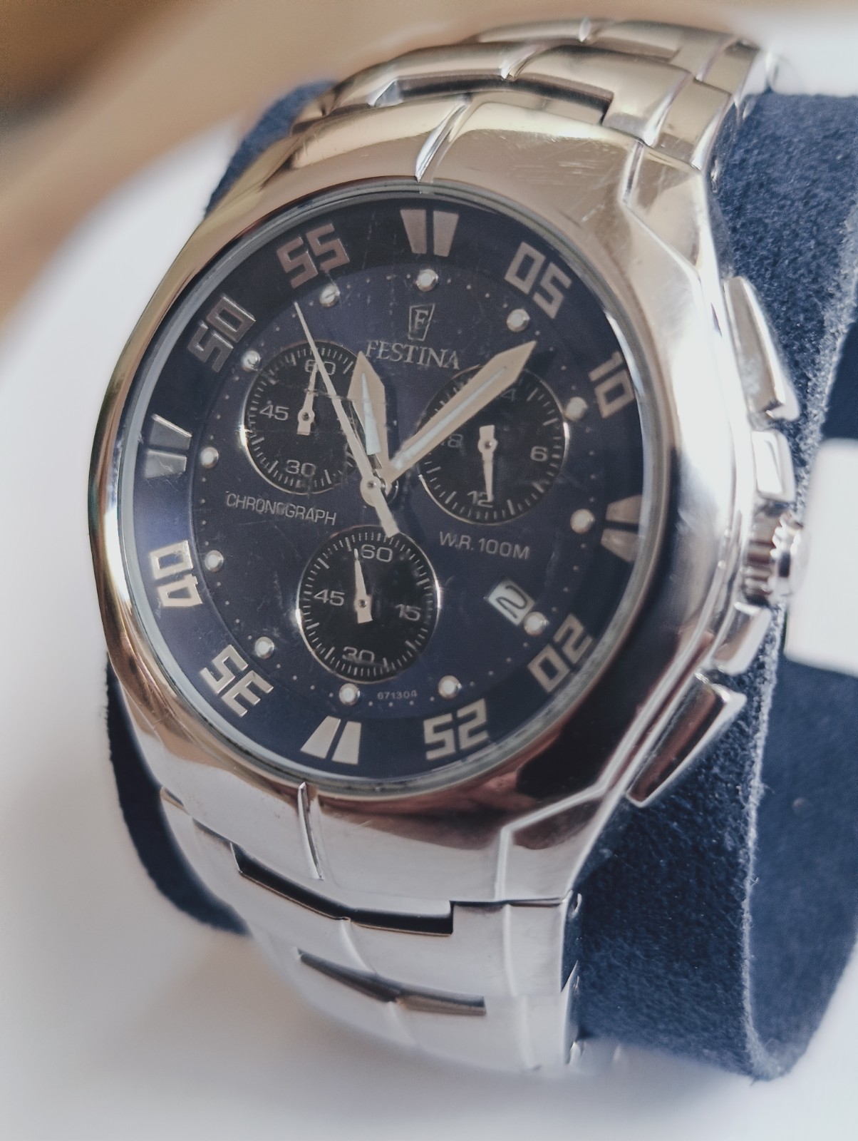 Festina DEPOSE 6713 Chronograph WR100M Serviced New Battery Quartz