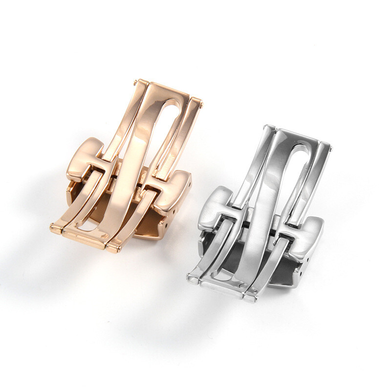 Butterfly Clasp Solid Stainless Steel Folding Buckle for Patek Philippe AQUANAUT