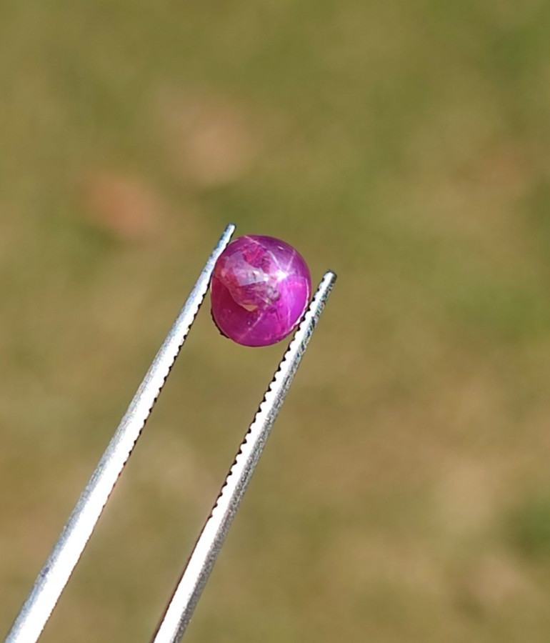 Natural Pink Star Sapphire 1.45ct HOT Pink Ruby Red | 6-Ray | Unheated Ceylon