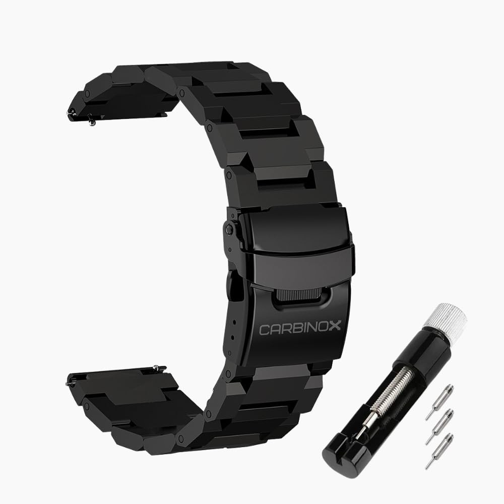 CARBINOX Metal Band Durable 22mm Compatible Smartwatches with Toolkit Include…