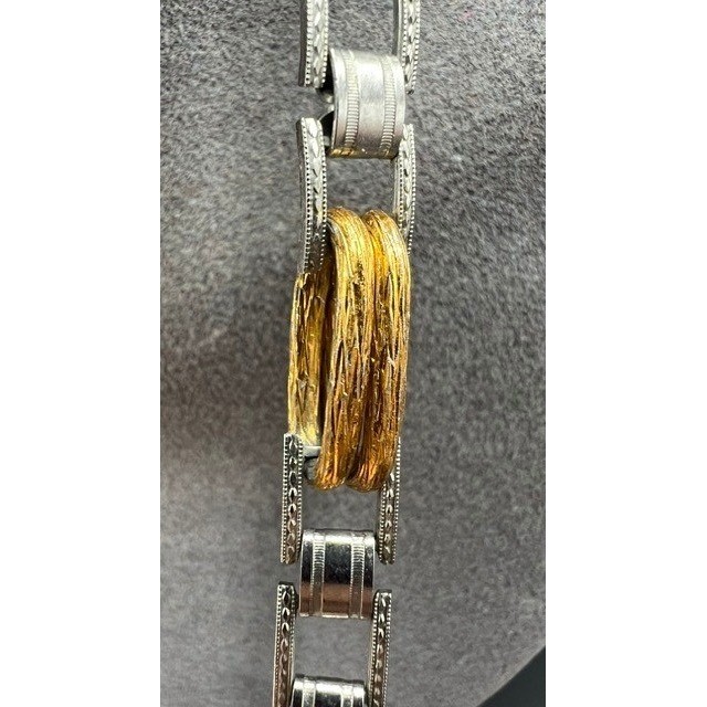 Vintage 1960s Two Tone Chunky Link Multi-Wear Belt & Opera Chain Necklace 54g