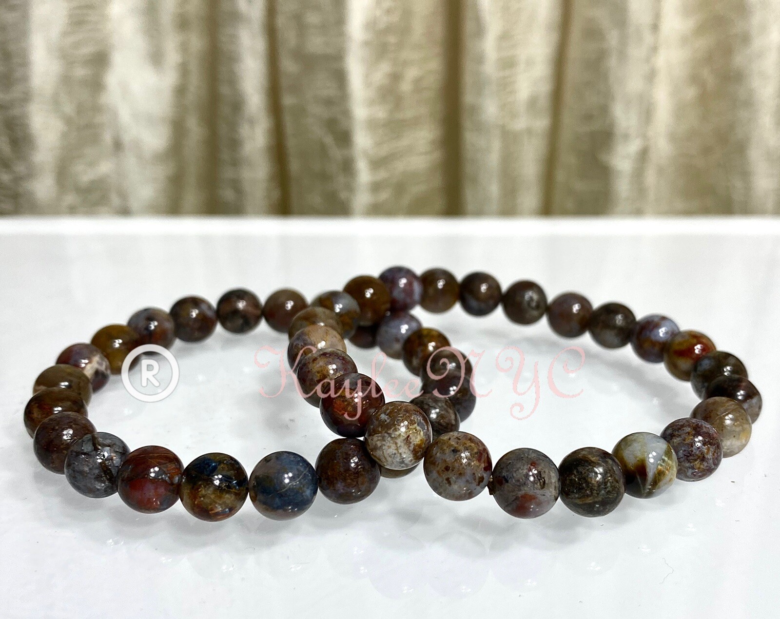 Wholesale 6 Pcs Natural Pietersite 8mm 7.5” Stretch Bracelet Crystal