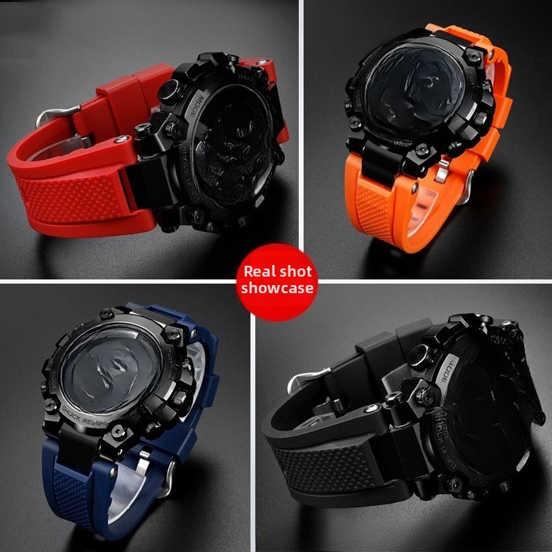 Waterproof Rubber Watch Strap for Casio G-SHOCK MTG-B3000 Metal Tough Series