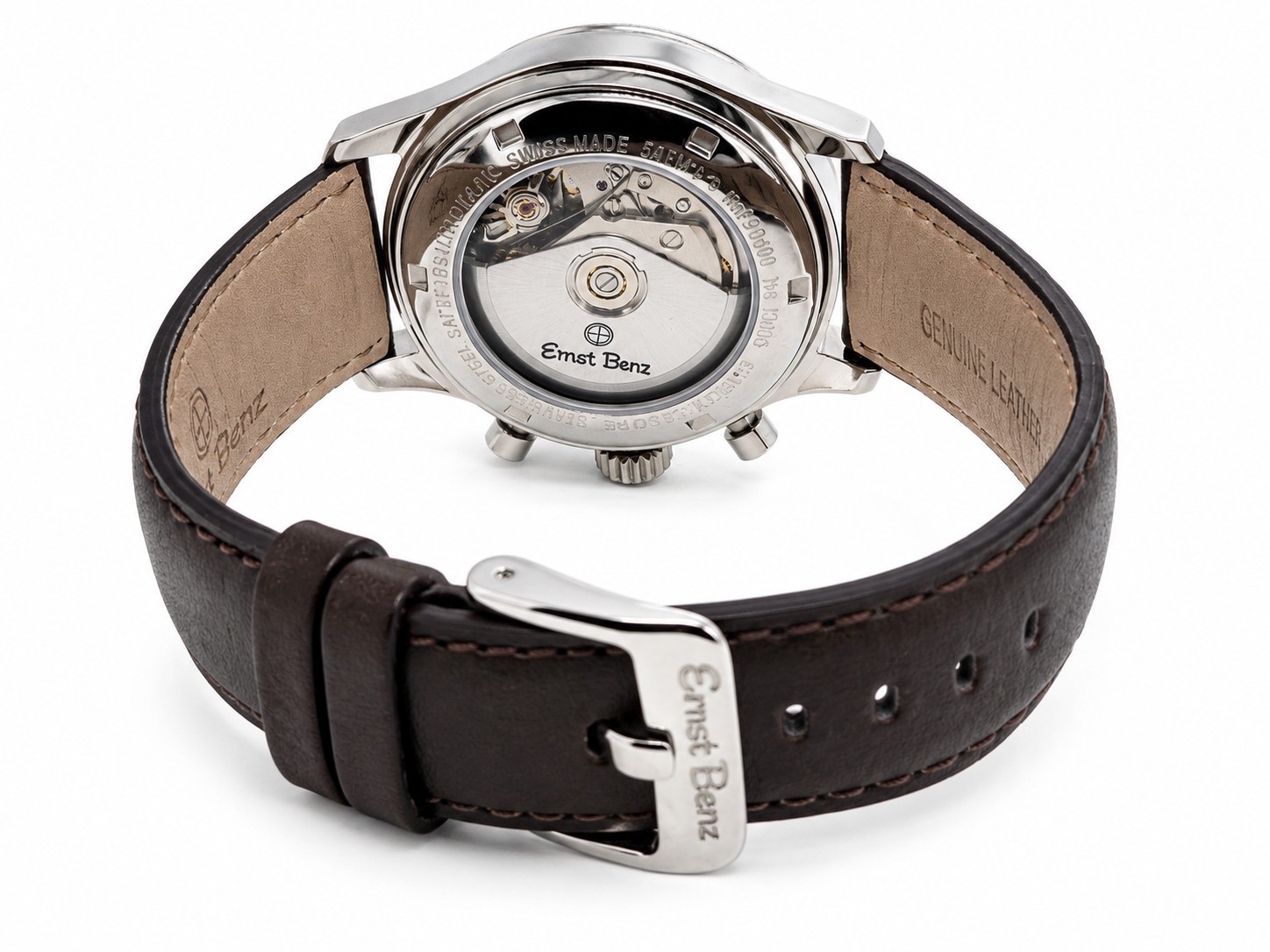 Ernst Benz Chronoscope Automatic Diamond Bezel Swiss Made Men’s Watch Copper…