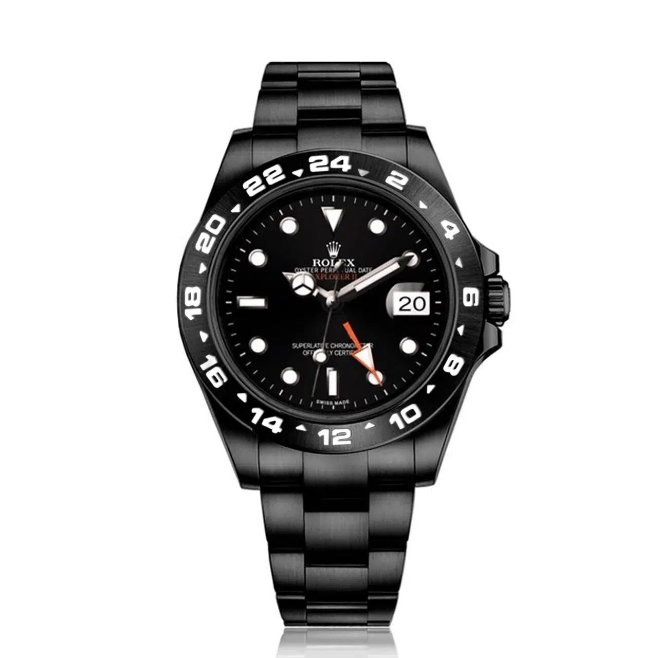 Rolex Explorer II 216570 Black PVD/DLC Coated Black Dial Steel Watch