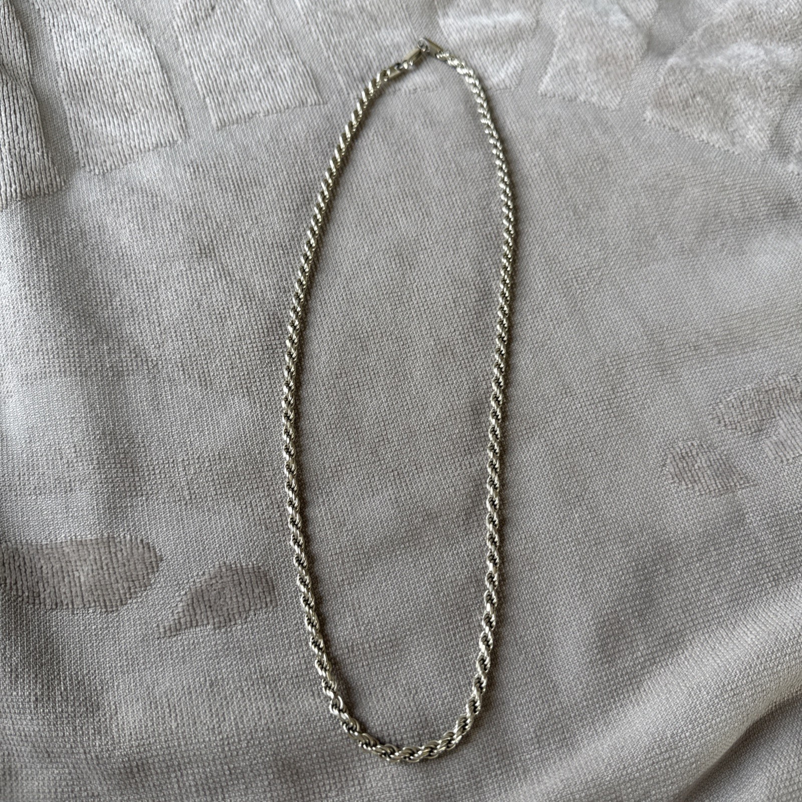925 Sterling Rope Chain 22 Inch Made In Italy 27 Grams