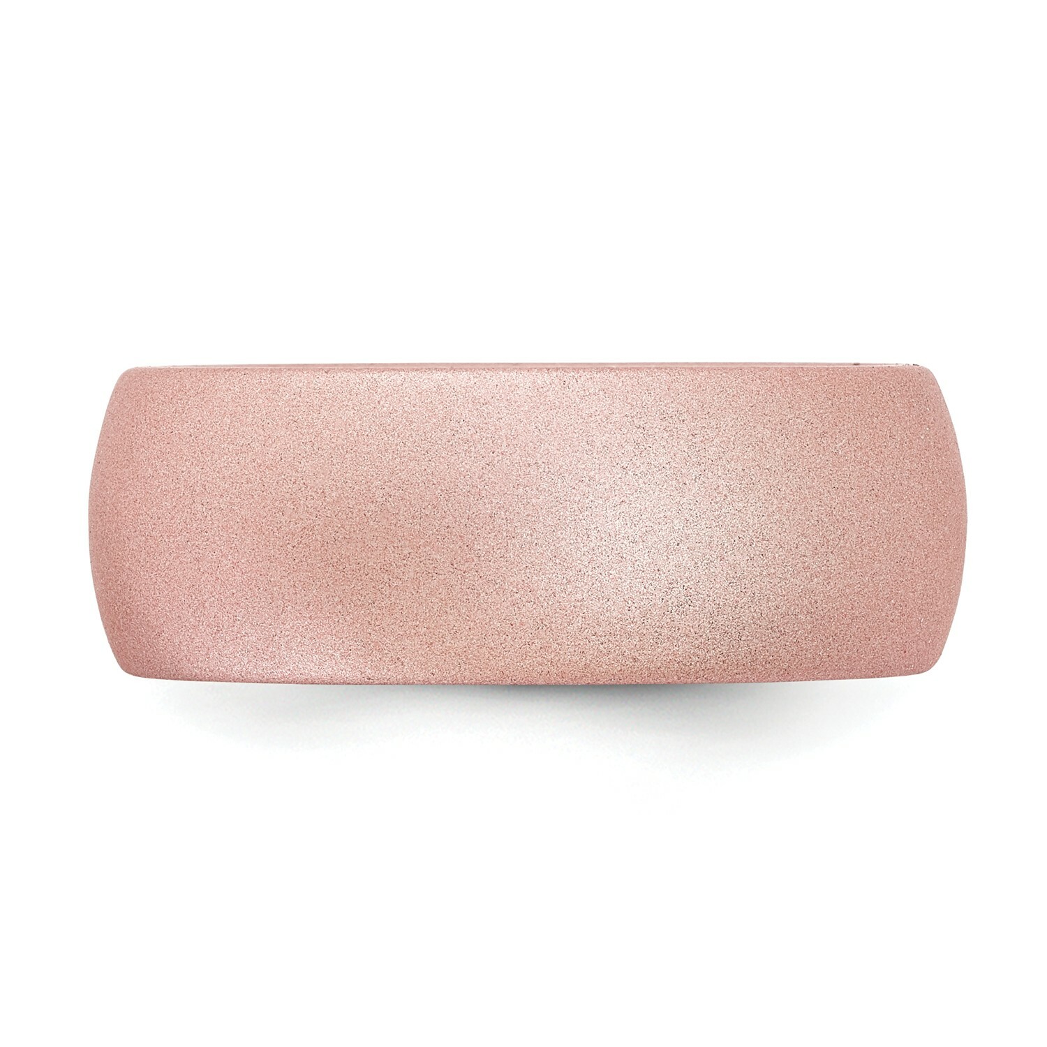 Unisex 8.7mm Wide Durable Pink Metallic Silicone Wedding Band Sizes 7 to 14