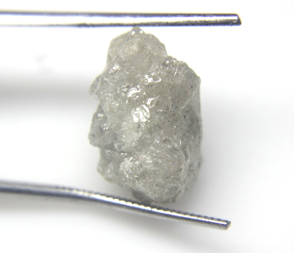 22.03CTS BIG RAW UNCUT GRAY WHITE ROUGH DIAMOND 20.50×12.50×11.05 MM