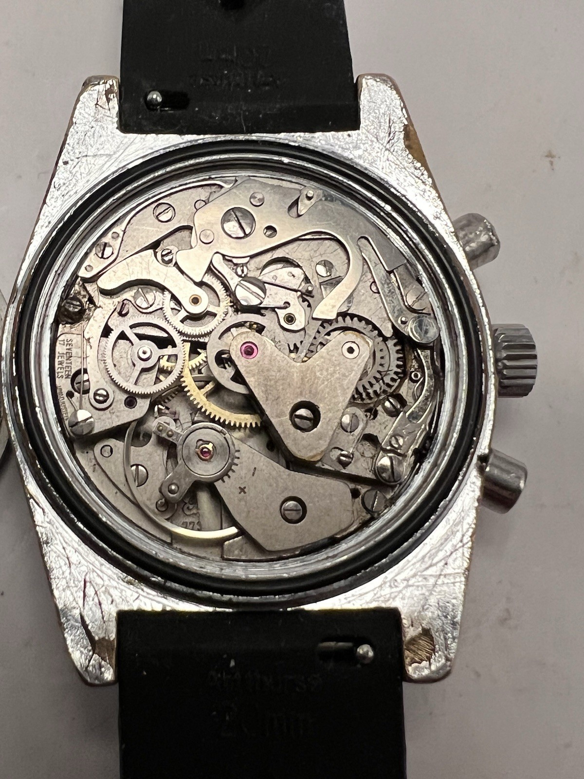 Vintage Swiss Jumbo Cauny Prima Chronograph Diver – Valjoux 7734 – Rare Model