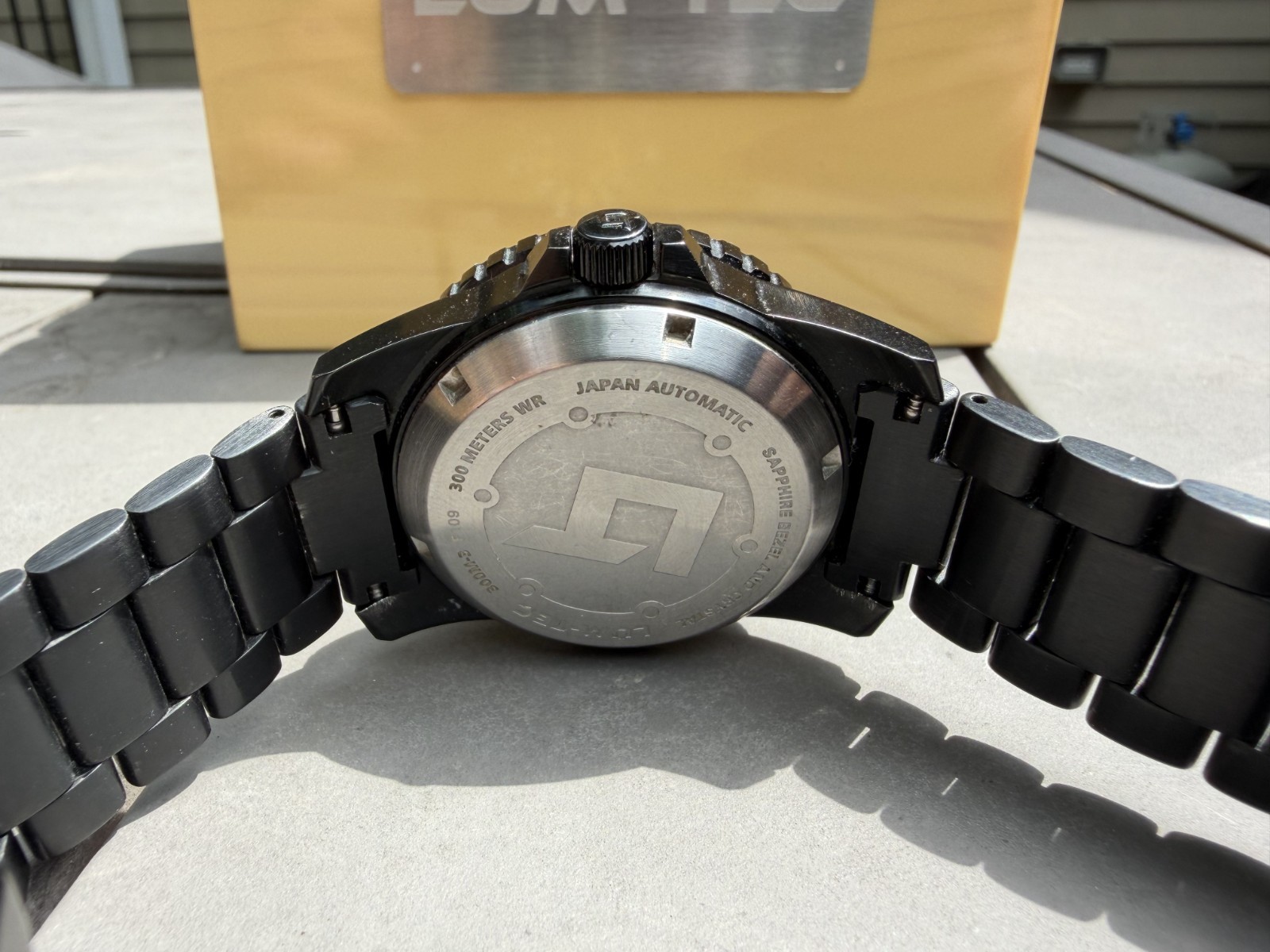 Lum-Tec 300M-2 Automatic – Good – 40mm Black PVD Diver – Bracelet & Extra Nato!!