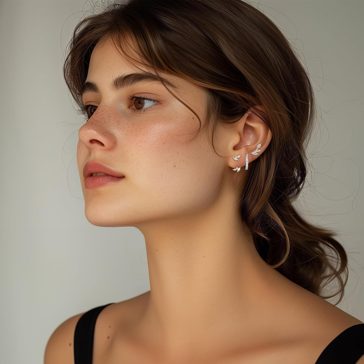 925 Sterling Silver Earrings Set for Women, 3 Pairs Hypoallergenic Earring Set f