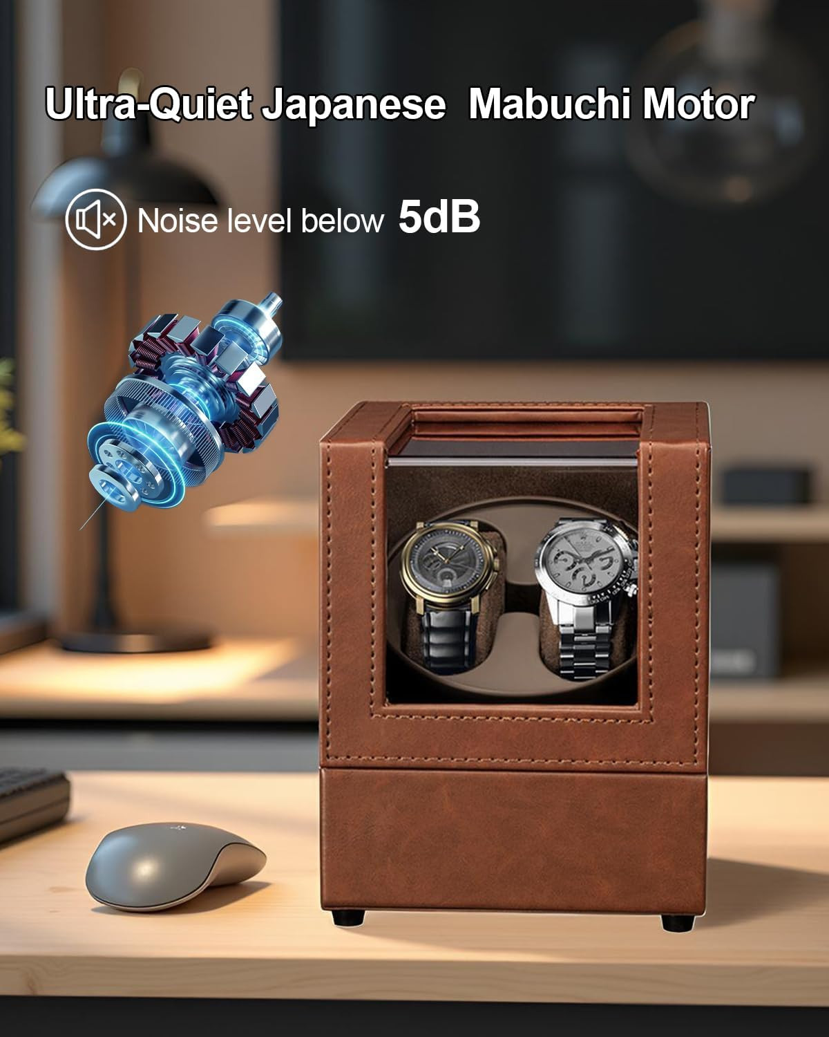 Watch Winder for Automatic Watches,Automatic Watch Winder Box,Double Watch