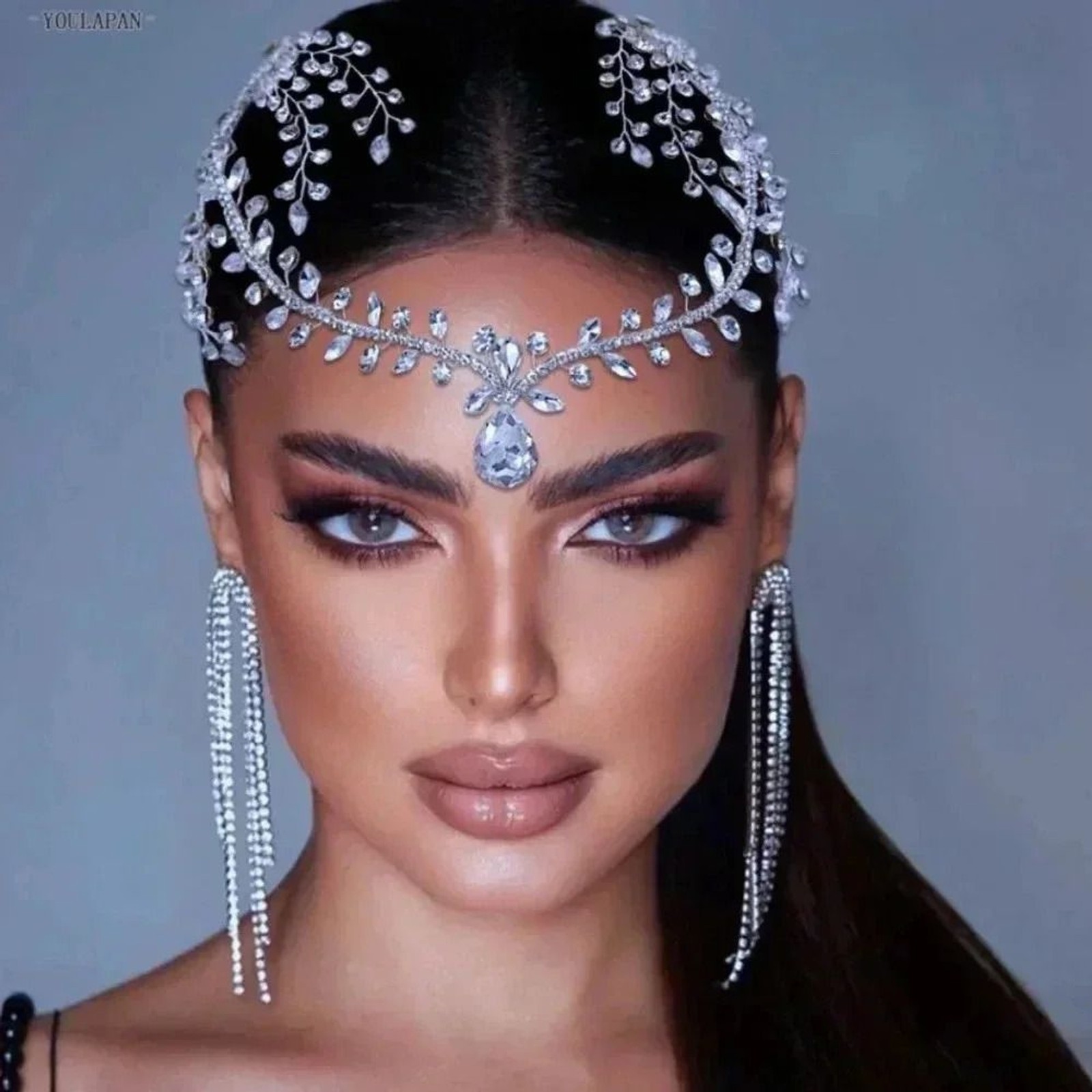 Unique 4pc One-Of-A-kind Handmade Bridal Headpiece With Matching Accessories