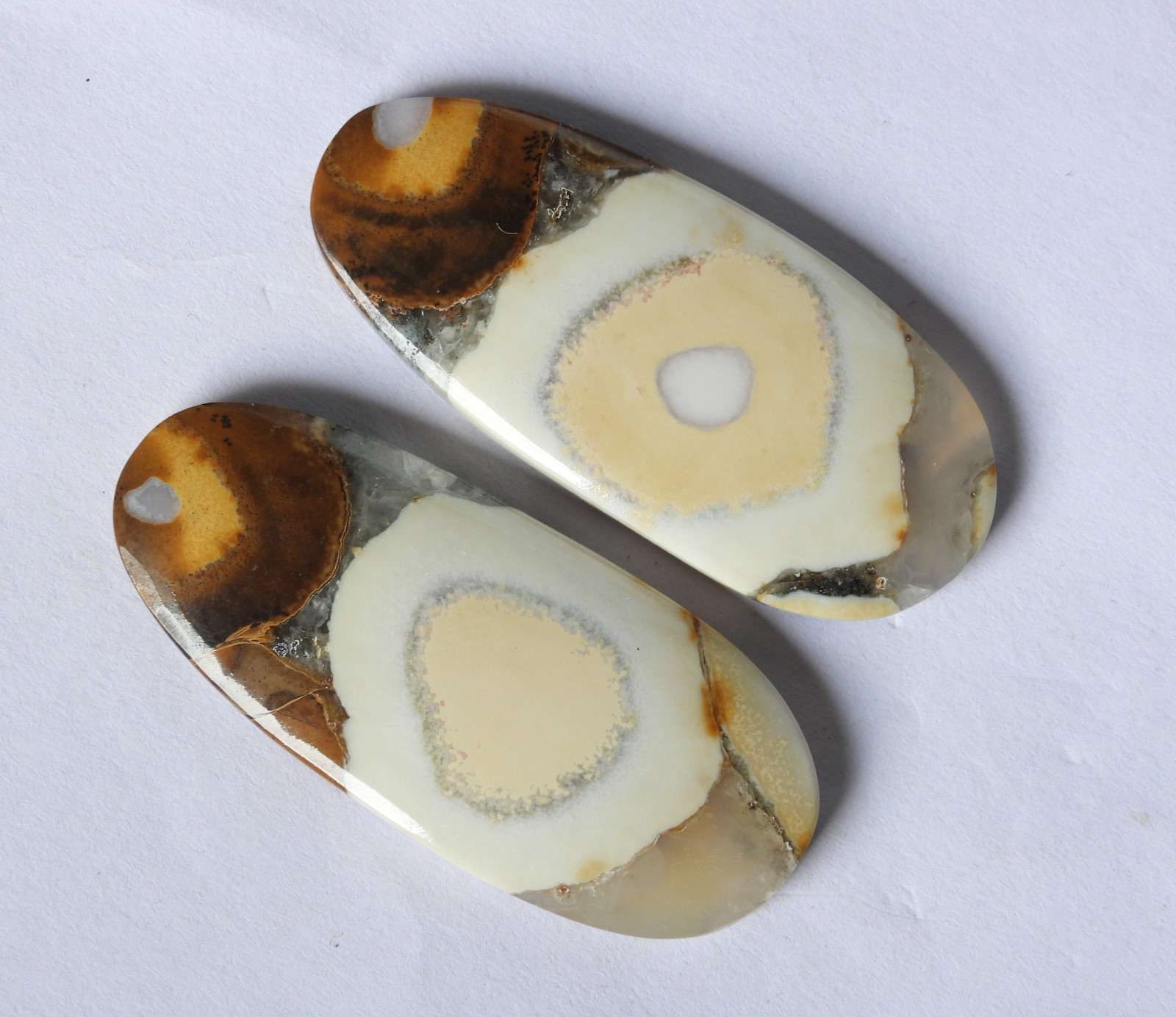 84.25 Ct Natural Cobra Jasper (45.4mm X 19.7mm each) Cabochon Loose Match Pair